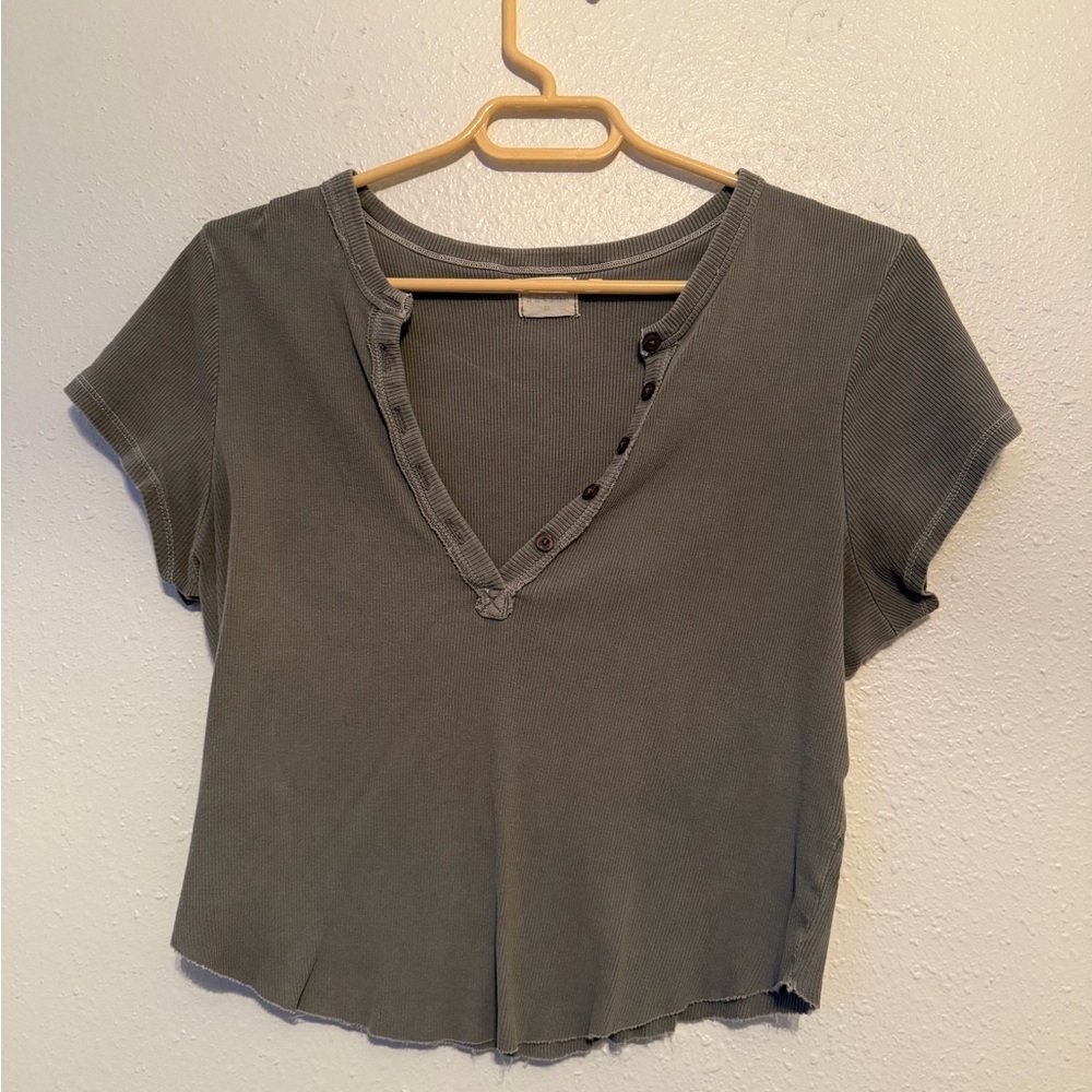 Casual Gray Women's Top